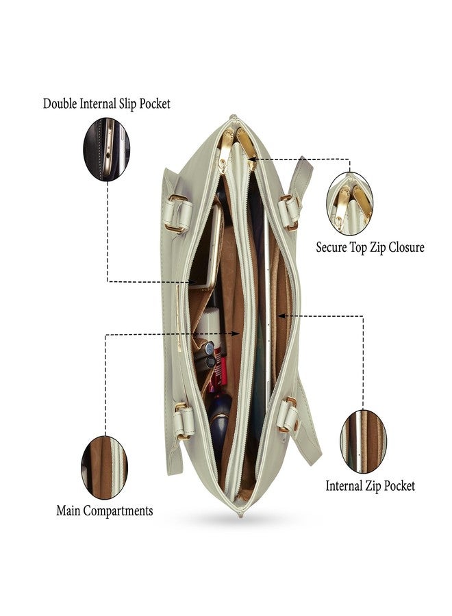 كابريس حقيبة تسوق نسائية من كابريس، لندن تي، متوسطة الحجم، رمادية اللون. - Image 4